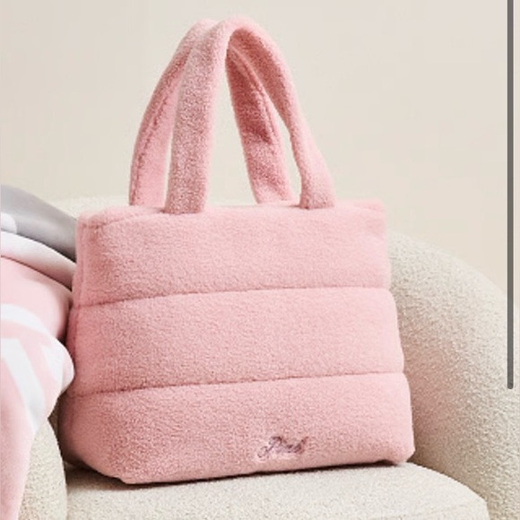 PINK Victoria's Secret Handbags - PINK Victoria's Secret Plush Pink Quilted Tote